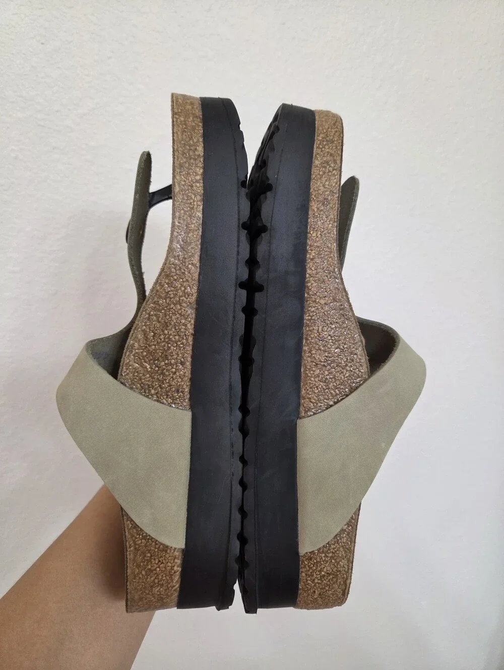 Papillio Tan Suede Toe-Post Sandals with Buckle